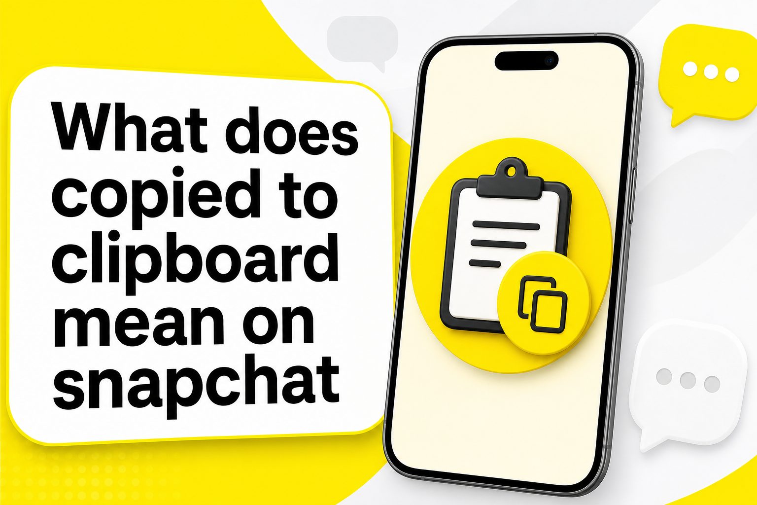 Snapchat copy to clipboard notification on a smartphone screen
